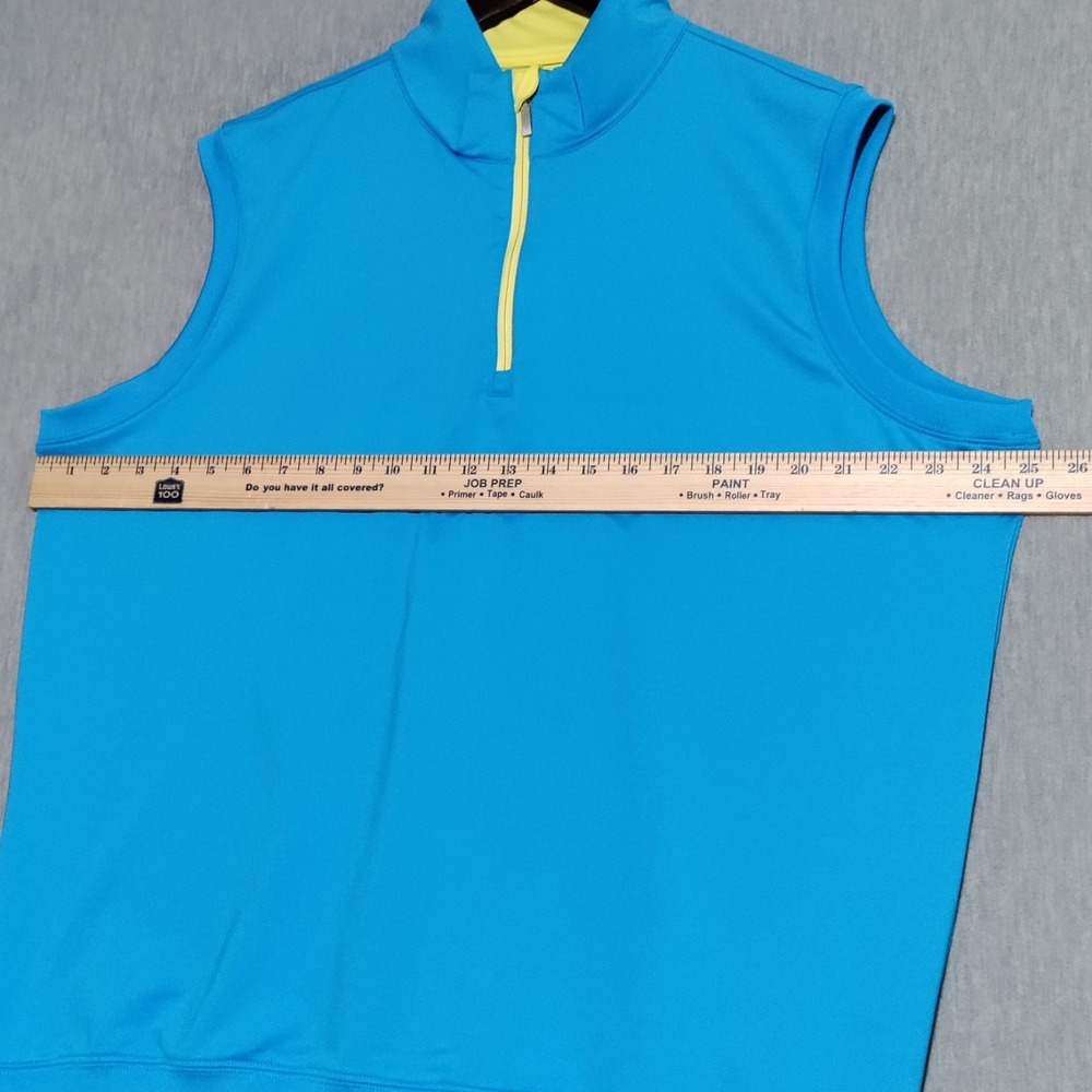 Carnoustie Golf Vest Mens Large 1/4 Zip Performance Pullover Blue Preppy Classic - Picture 8 of 12